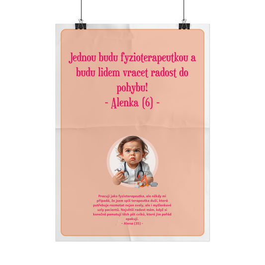 Plakát A3 pro fyzioterapeutku - Profesní rozčarování fyzioterapeutky