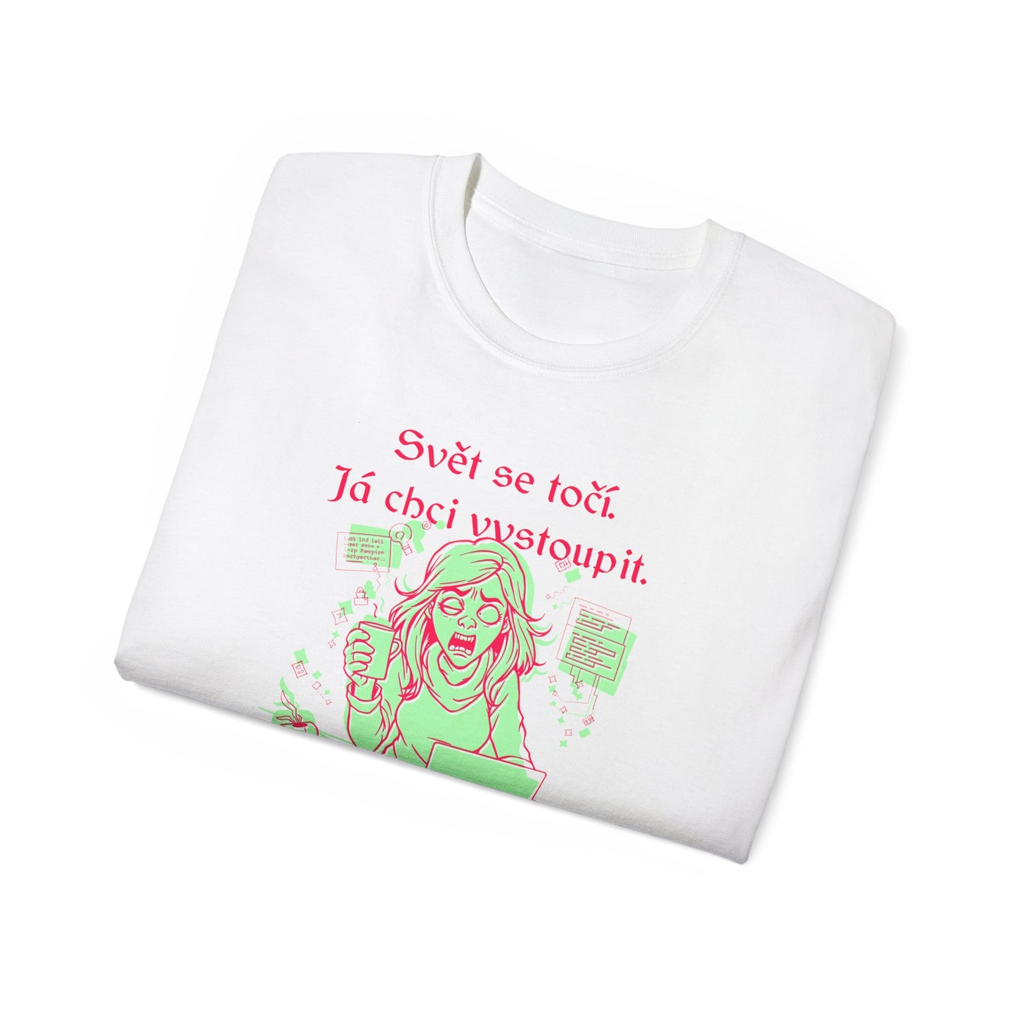 Tričko pro programátorku - Programátorka: Ráno a Krize