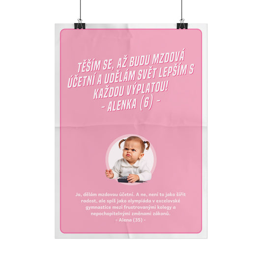 Plakát A3 pro mzdovou účetní - Účetního ztráta iluzí