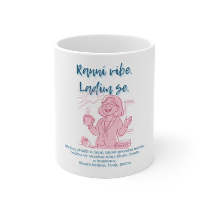 Hrneček pro učitelku střední školy - Premiéra učitelky: Ranní vibe. Ladím se.