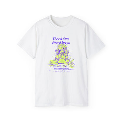 Tričko pro designérku - Existenciální Káva & Kresba