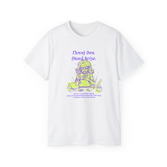 Tričko pro designérku - Existenciální Káva & Kresba