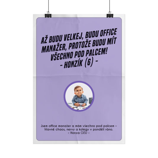 Plakát A3 pro office manažera - Manažerovo profesní rozčarování