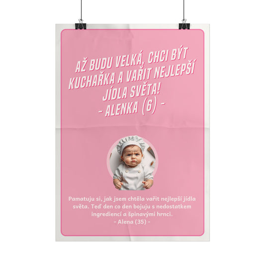 Plakát A3 pro kuchařku - Kuchařčino profesní rozčarování