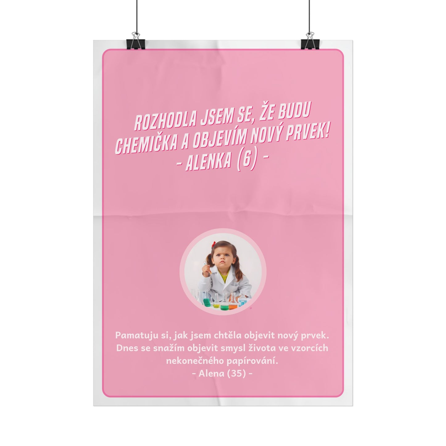Plakát A3 pro chemičku - Chemiččino profesní vystřízlivění