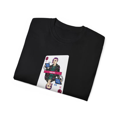 Tričko pro IT specialistku - Královna IT: Poker Face Edition