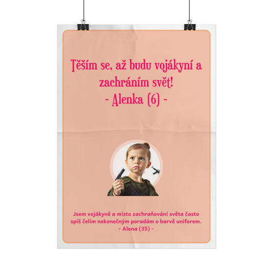 Plakát A3 pro vojákyni - Vystřízlivění vojákyně