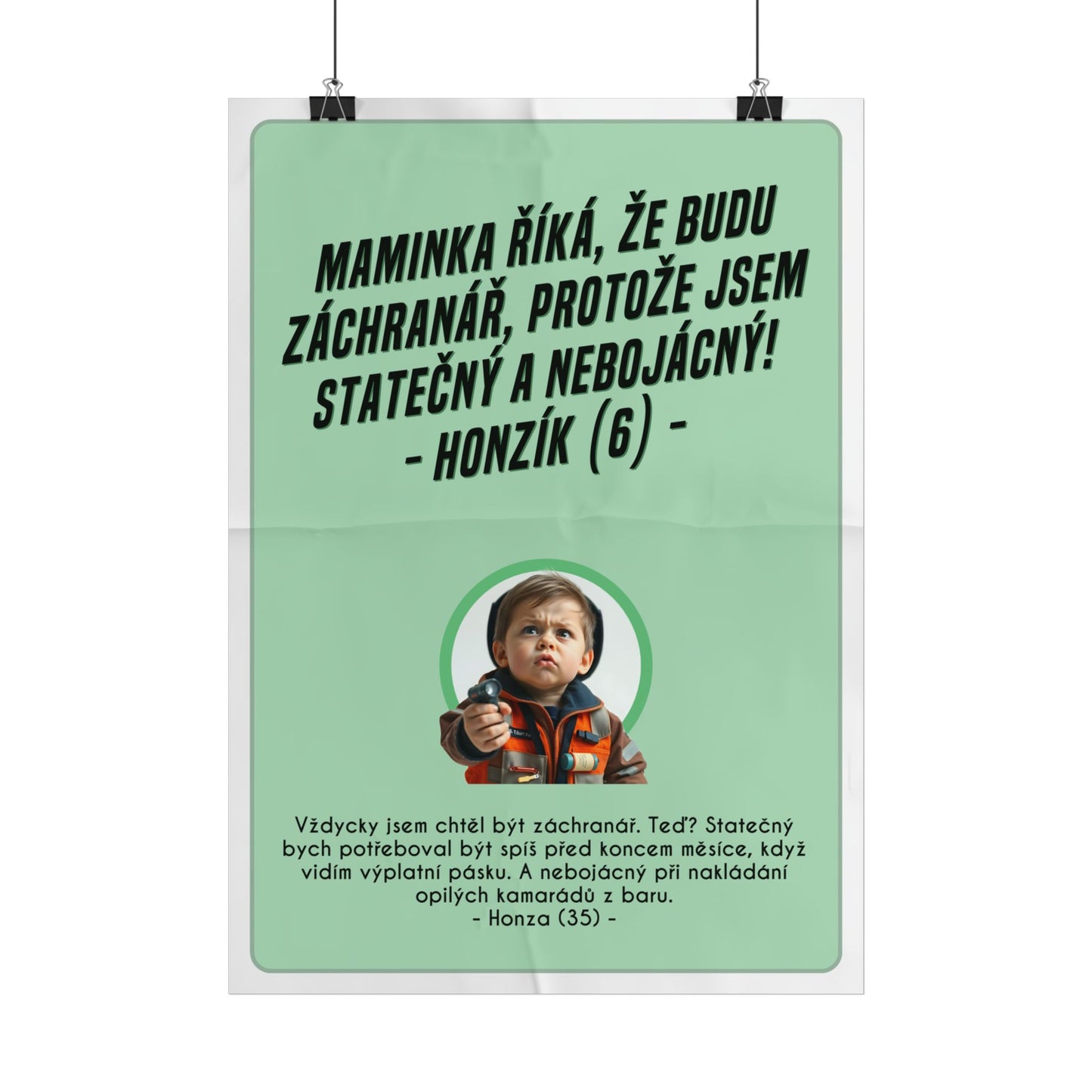 Plakát A3 pro záchranáře - Profesní rozčarování záchranáře