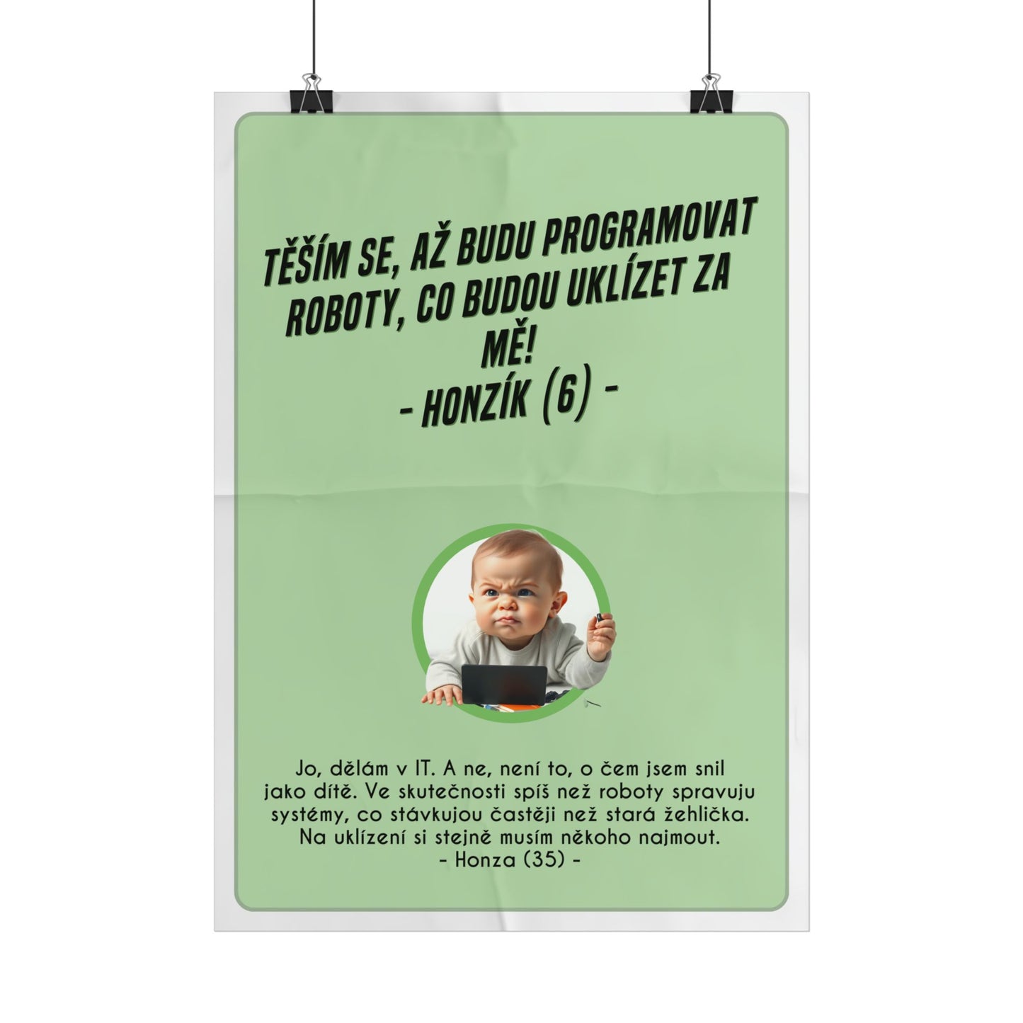 Plakát A3 pro vývojáře - Vývojářova profesní ztráta iluzí