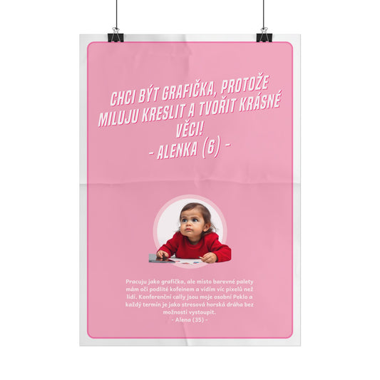 Plakát A3 pro grafičku - Profesní rozčarování grafičky
