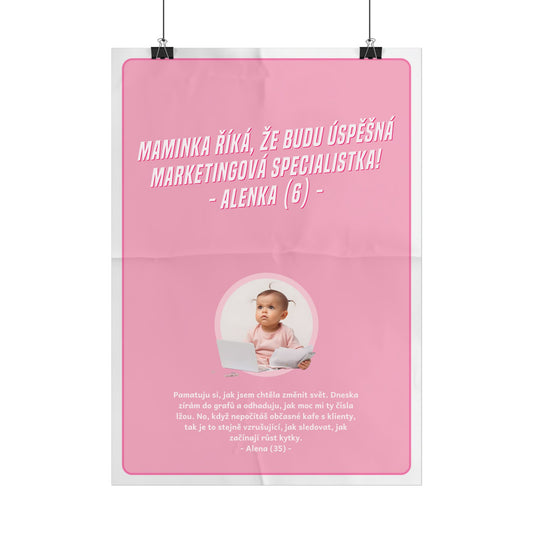 Plakát A3 pro marketingovou specialistku - Vystřízlivění v marketingu