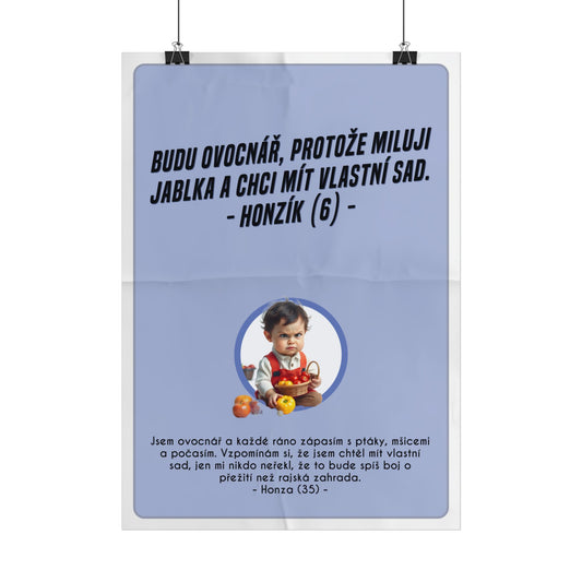 Plakát A3 pro ovocnáře - Profesní vystřízlivění ovocnáře