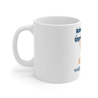 Hrnek pro soudního lékaře - Rozbřesk dne soudního lékaře: Káva v ruce. Úsměv v duši.