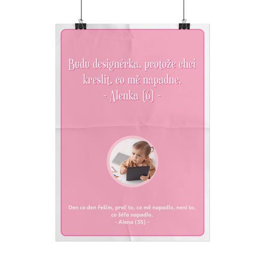Plakát A3 pro designérku (UX/UI) - Designérčino profesní rozčarování
