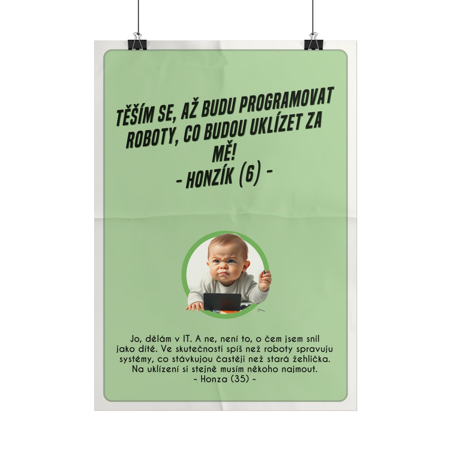 Plakát A3 pro vývojáře - Vývojářova profesní ztráta iluzí