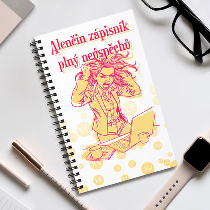 Zápisník pro marketingovou specialistku - Záznamník fiasek marketingové specialistky