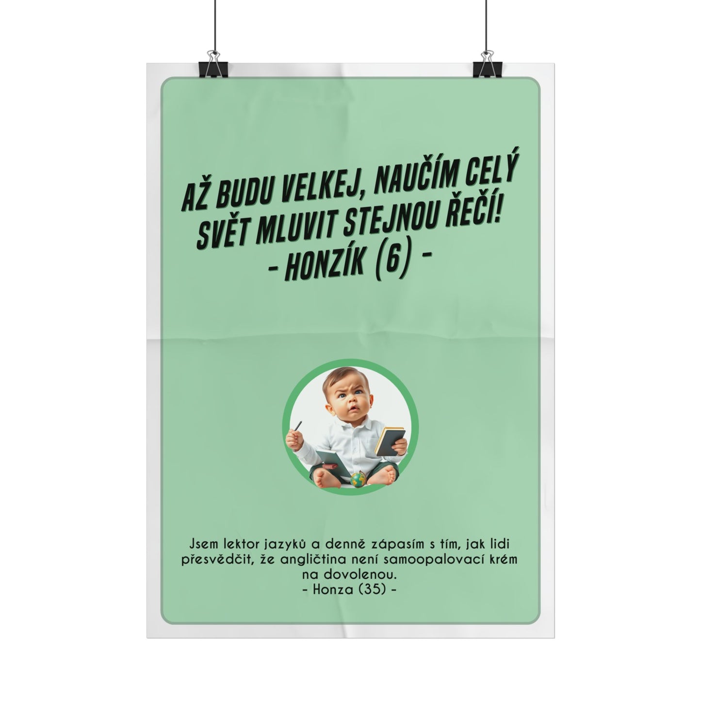 Plakát A3 pro lektora jazyků - Lektorovo jazykové rozčarování